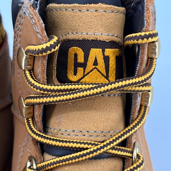 Caterpillar Outline ST Steel Toe Work Boot Size 10 Honey Full Grain Leather - Picture 8 of 16